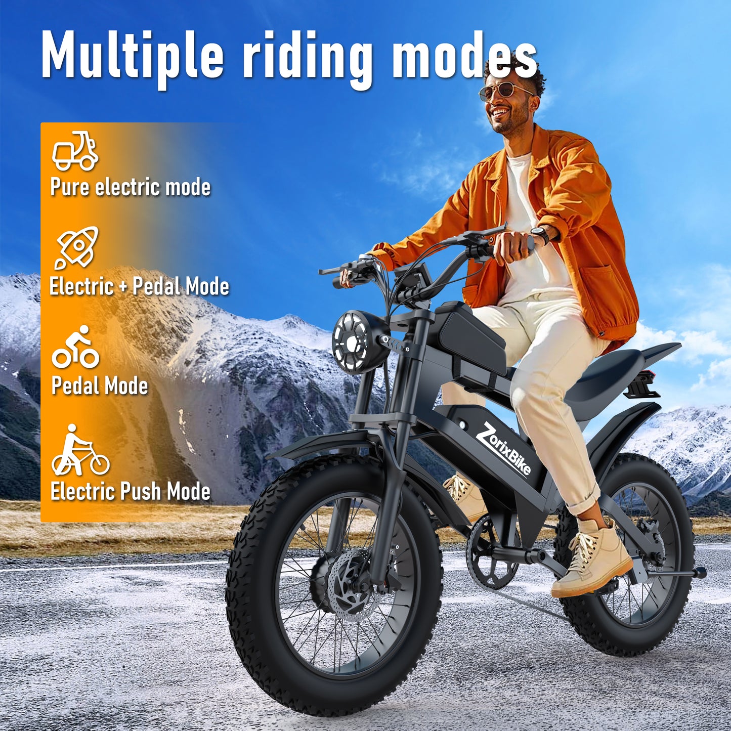 ZorixBike R8 Pro 20" Fat Tire Ebike for Adult, Dual Motor, 48V 20AH