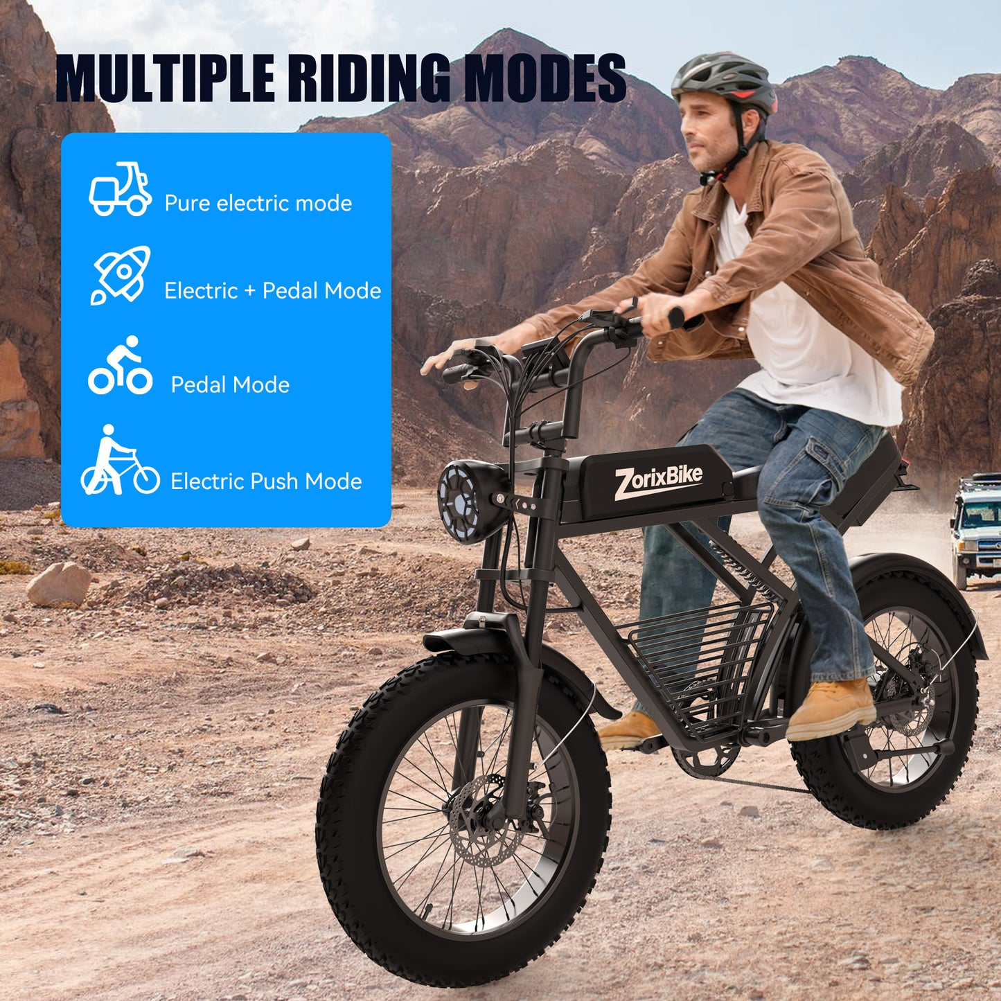 ZorixBike Z6 20" Fat Tire Electric Bicycle for Adult 1500W