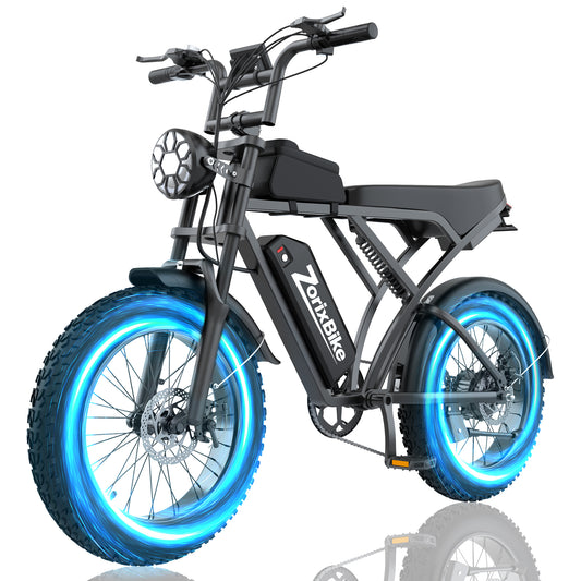 ZorixBike Z6 Mini Electric Bike – 48V 15.6Ah Battery, 20" Fat Tire Ebike