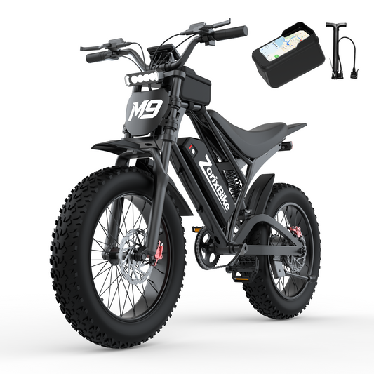 ZorixBike M9 Hydraulic Brake E-Bike, 48V 20Ah Battery, 20x4.0 Fat Tire Electric Bike