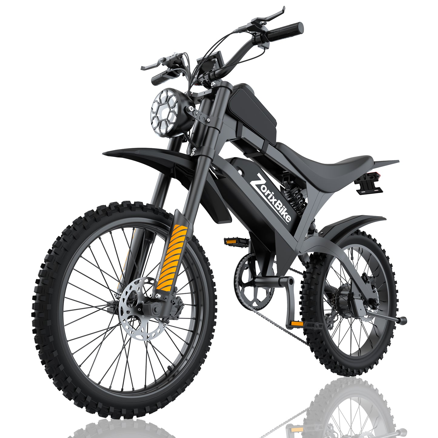 ZorixBike R8 Max 3000W Off-Road Electric Bike, 48V 20Ah, 19"/17" Tires