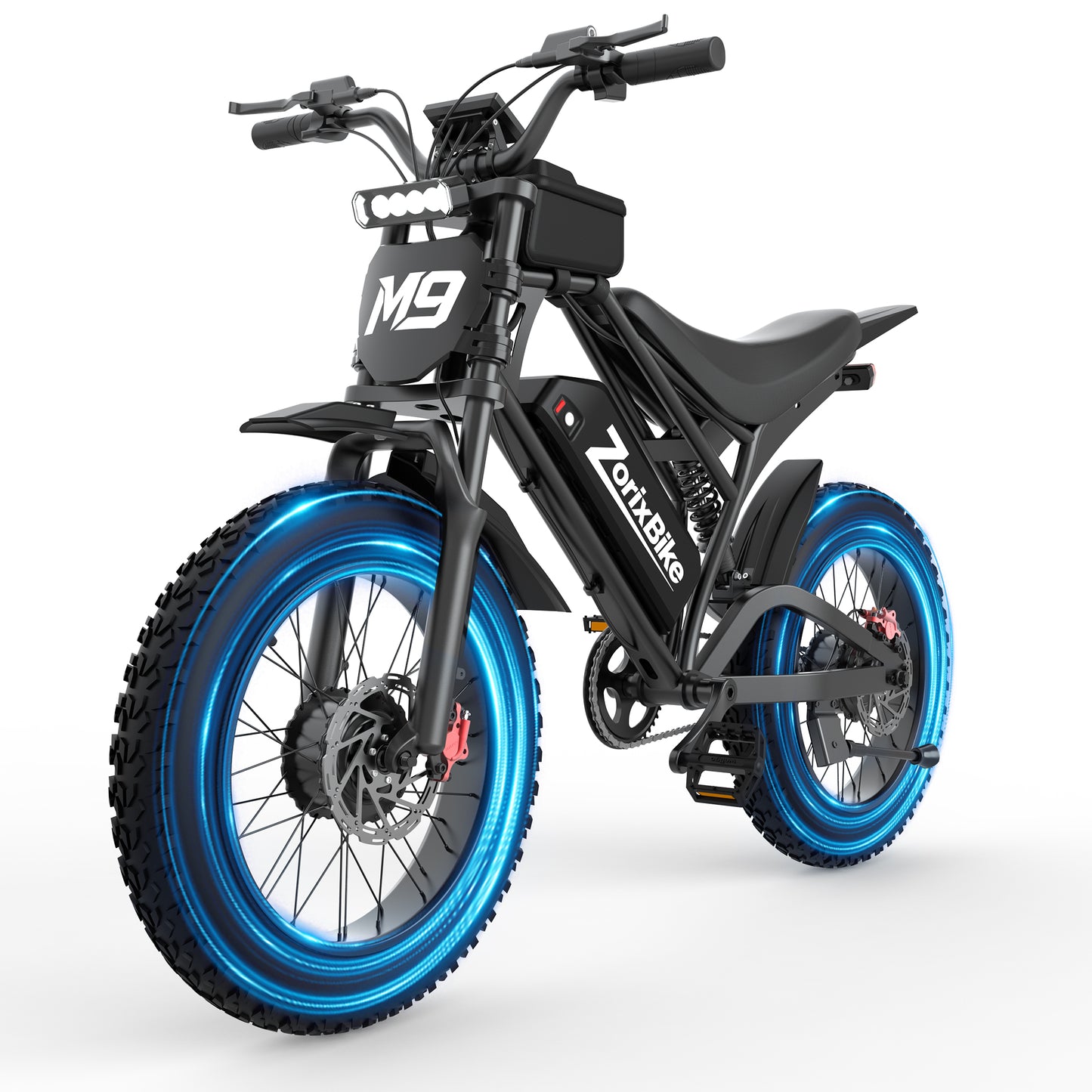 ZorixBike M9 Pro Dual Motor Electric Bike for Adults, 20" Fat Tire Off-Road Ebike