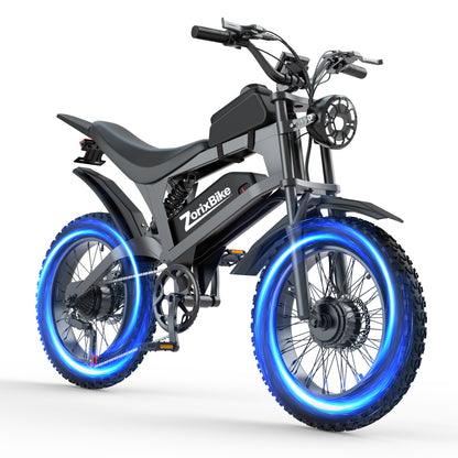 ZorixBike R8 Pro Fat Tire Electric Bike for Adults, Dual Motor 48V 20Ah