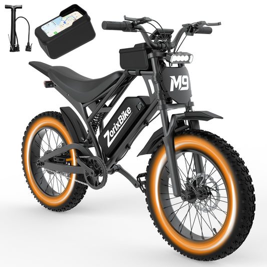 ZorixBike M9 Mini 48V15.6AH 20" Fat Tire Electric Bicycle for Adult 250W