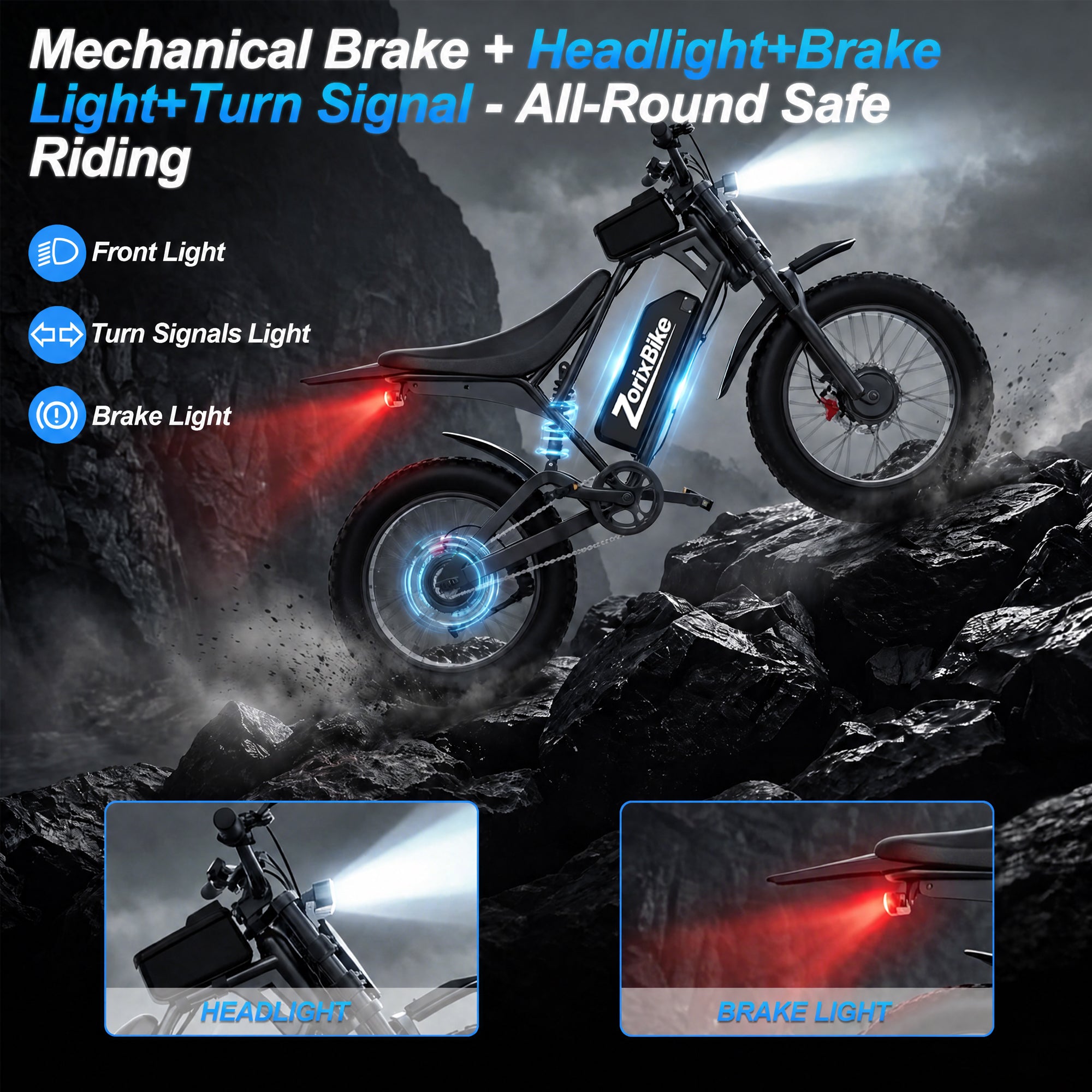 ZorixBike M9 Pro Dual Motor Electric Bike for Adults, 20