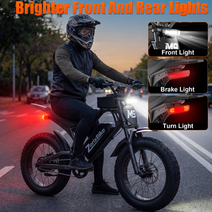 ZorixBike M9 Electric Bike – 48V 20Ah Battery, 20*4.0 Fat Tire Ebike