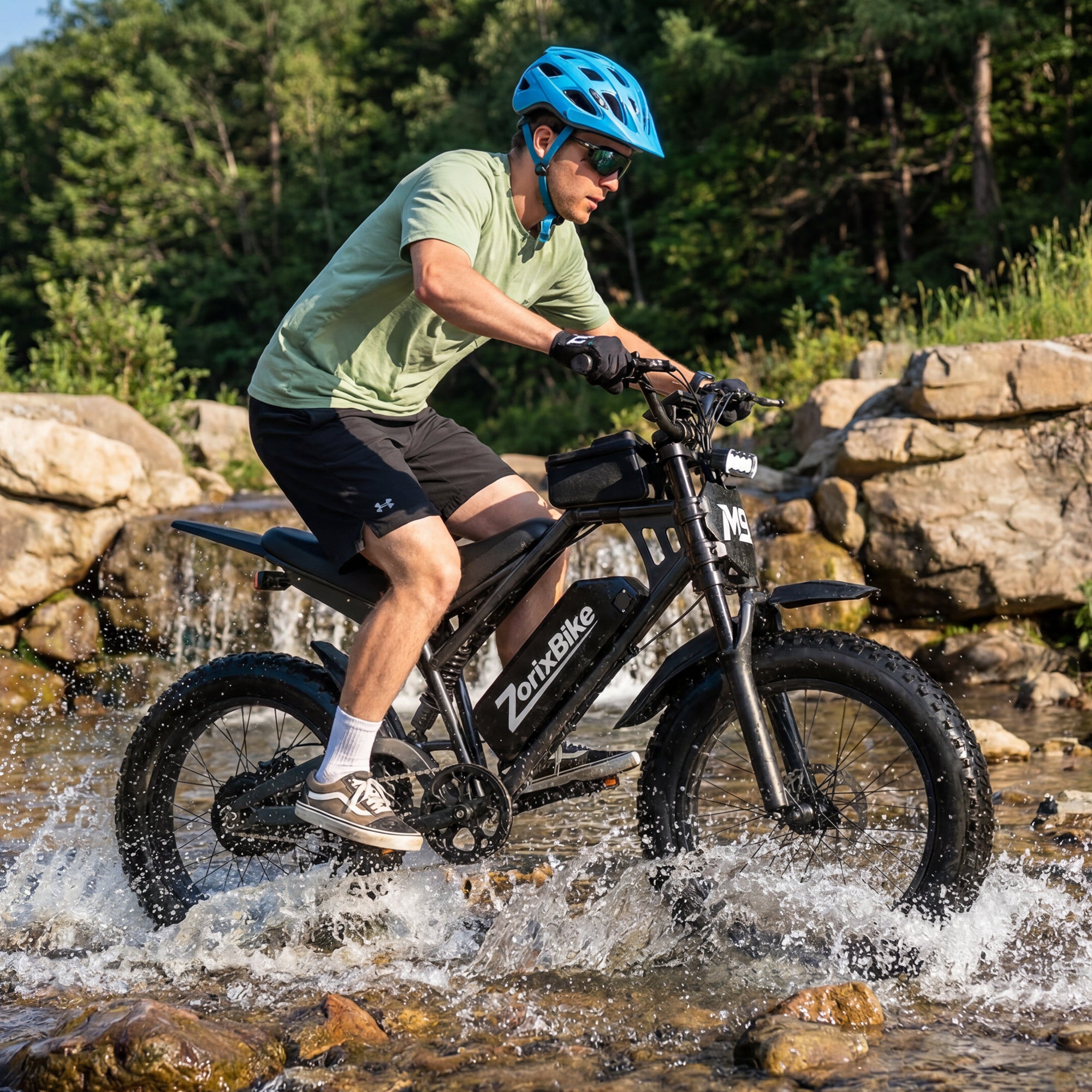 ZorixBike M9 Electric Bike – 48V 20Ah Battery, 20*4.0 Fat Tire Ebike