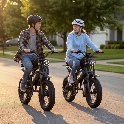 ZorixBike R8 Mini 16" Fat Tire Electric Bike, 48V 15.6Ah Battery, 1500W Peak Motor, 16" x 4.0 Fat Tire Ebike, 31MPH Top Speed