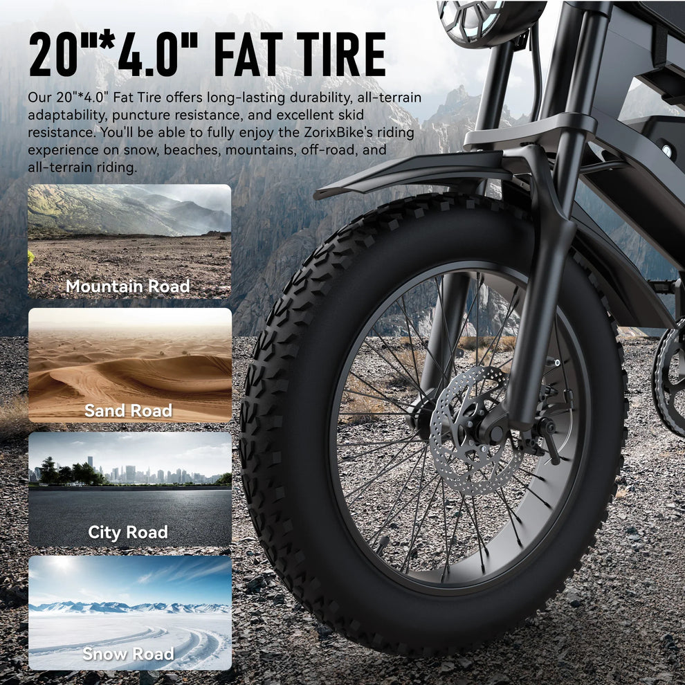 ZorixBike R8 Electric Bike | 1500W All-Terrain Ebike