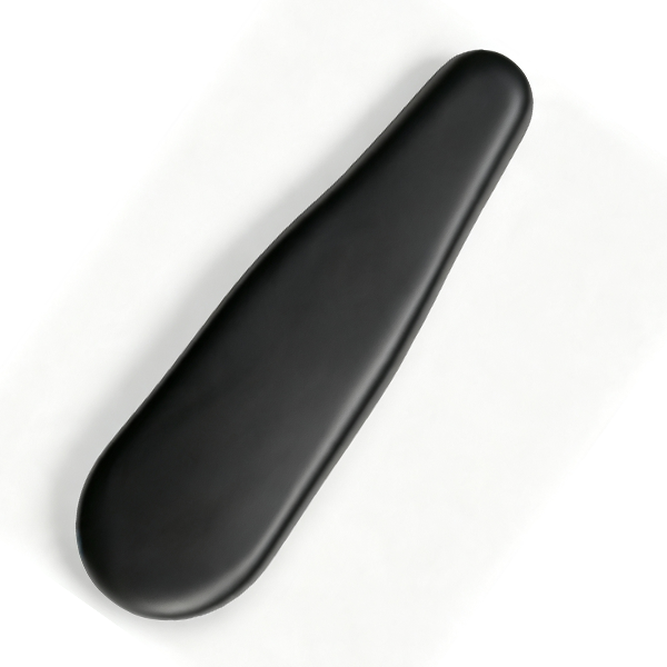 ZorixBike Saddle, suitable for R8/R8 PRO A black, smooth, elongated oval-shaped product, likely a cushion, pad, or accessory, shown diagonally on a clean white background.