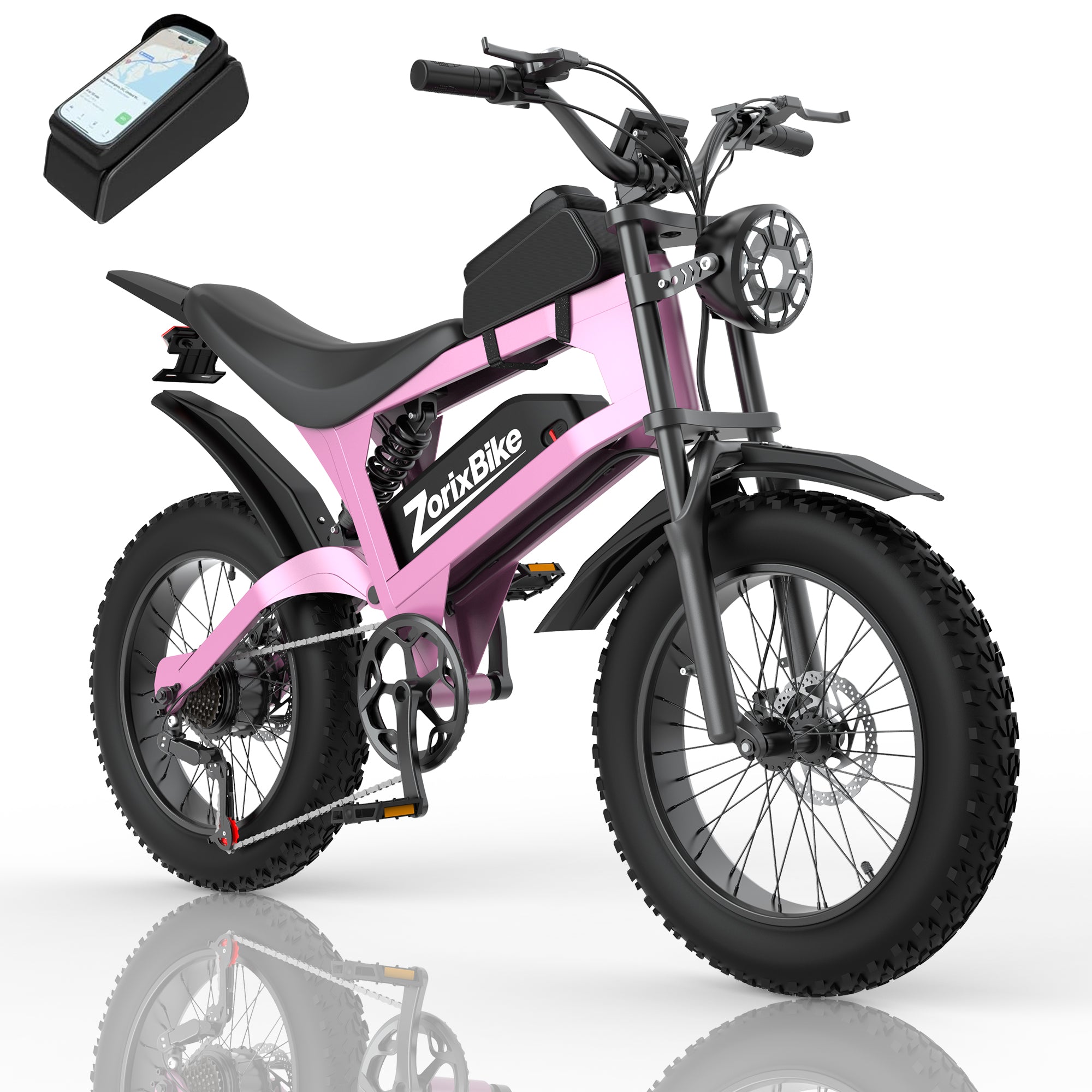 ZorixBike R8 Electric Bike for Adults, Fat Tire Off-Road Ebike, 48V Battery