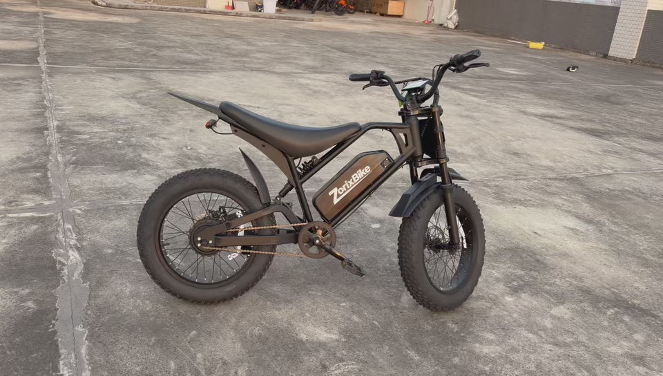 ZorixBike M9 Electric Bike – 48V 20Ah Battery, 20*4.0 Fat Tire Ebike